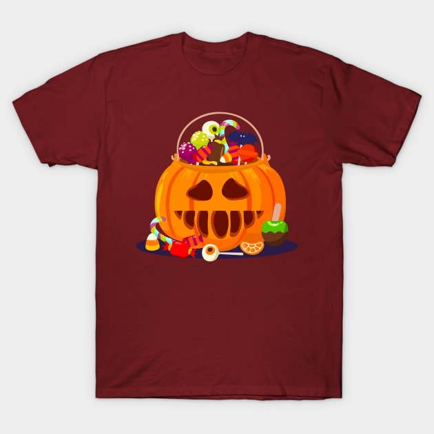 Pumpkin Candies T-Shirt by Mako Design 